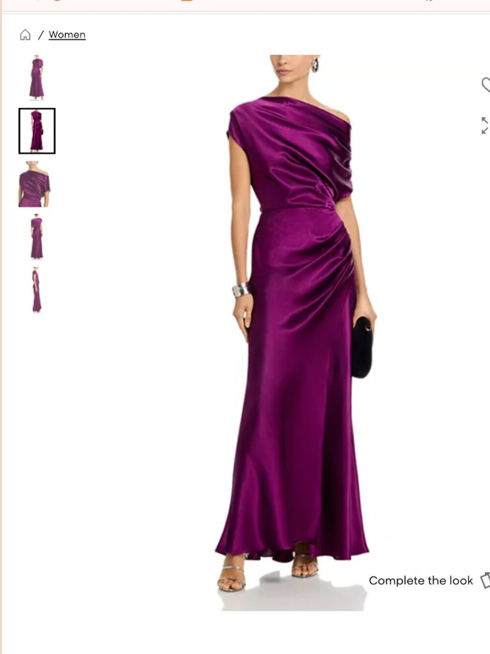 Long Satin Gown - Aqua, Size 8, Gorgeous Plum